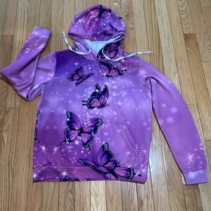 Purple Butterfly Hoodie